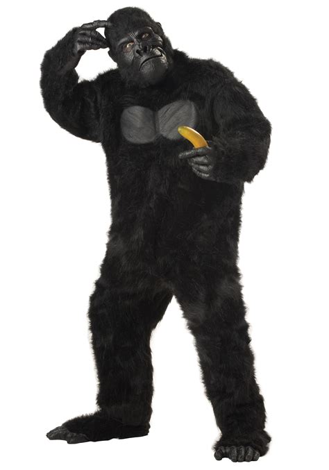 Transform into a gorilla king with an authentic mascot suit